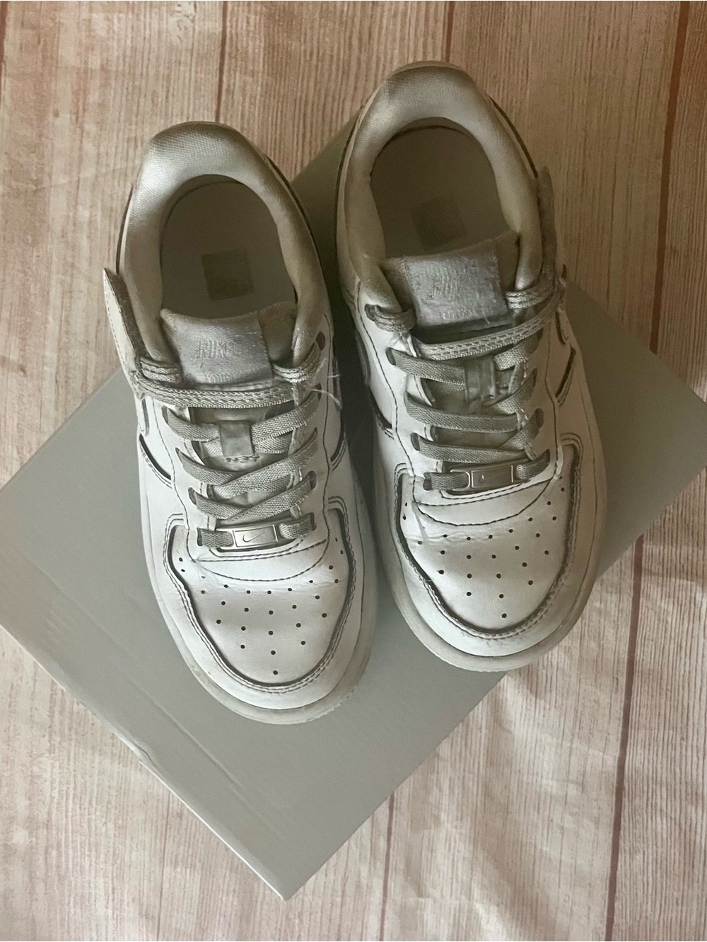 Nike Air Force 1 Low Triple White Toddler Shoes FN0237-111 Size 13c